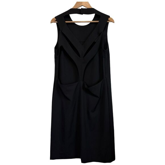 Maison Margiela Wool Blend Mid Length Shift Dress In Black Size 48 - US 12 - Picture 12 of 16